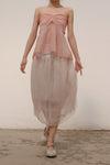 Marc Le Bihan Silk Skirt Six-layer Tulle 25930 Series French Hand-dyed MLB-25930-SKIN Skin Color